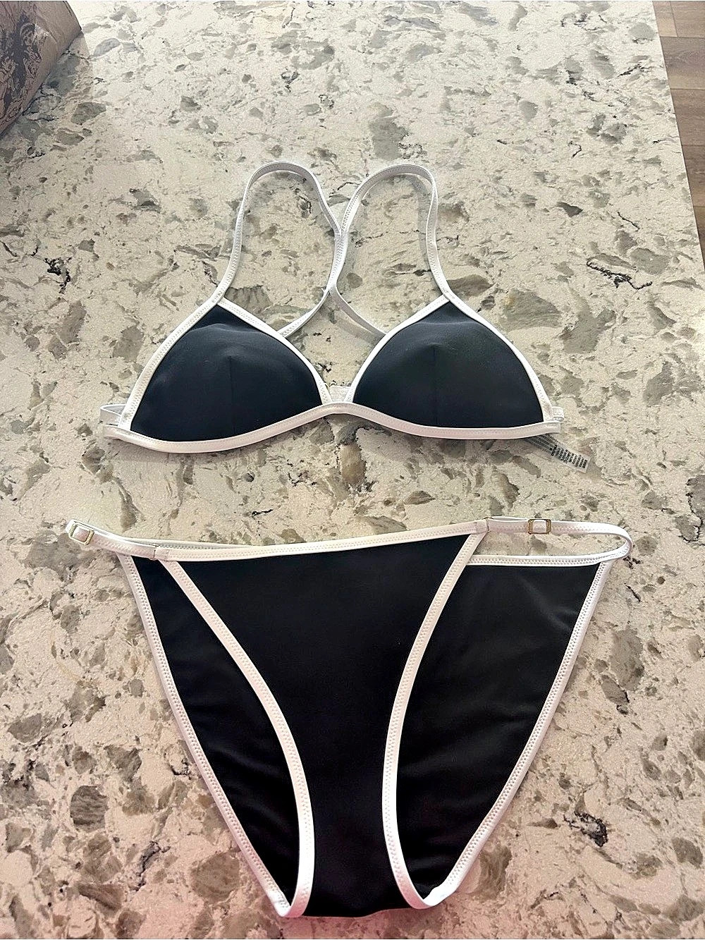 Victoria's Secret Black & White Two-Piece Bikini Like New